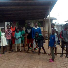 Celebrating the day of the African child with the children of Baba Simon orphanage, Simbock